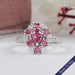 Pink Pear And Heart Cut Lab Diamond Halo Ring Ring