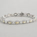 Yellow Oval Cut Halo Lab Grown Diamond Bracelet Bracelet