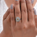 Yellow Oval Cut Bezel Set Lab Diamond Halo Ring Ring