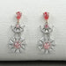 Pink Diamond Starburst Drop Earrings