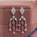 Pink Pear Lab Diamond Chandelier Earrings Earrings