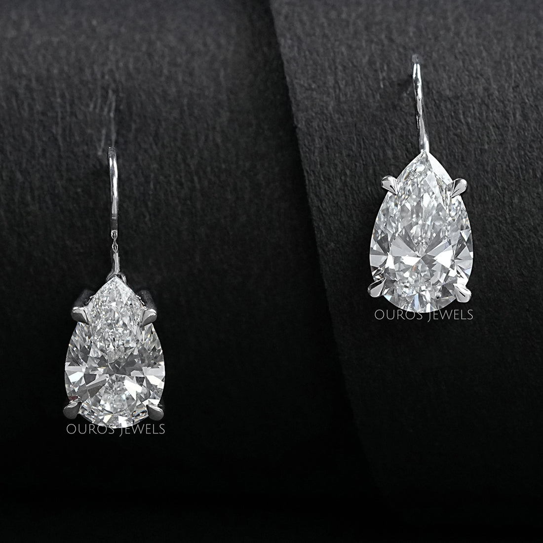 Pear Cut Lab Diamond Dangle Earrings