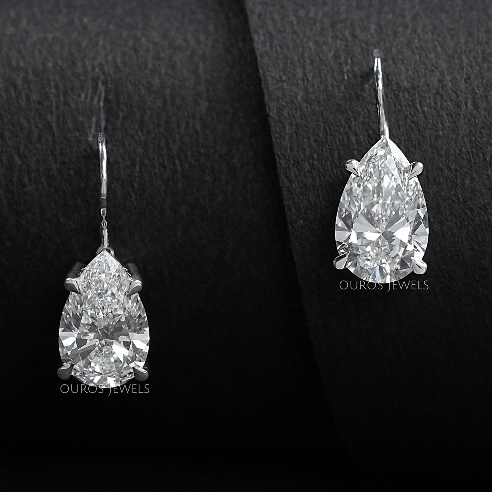 Pear Cut Lab Diamond Dangle Earrings