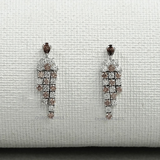 Champagne Diamond Dangle Earrings