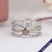 Brown Round Diamond Crossover Wedding Ring Ring