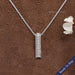 Brown Round Lab Diamond Bar Pendant Necklaces