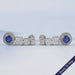 Sapphire Cushion Gemstone And Lab Diamond Dangle Earrings