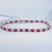 Ruby Oval Gemstone Bracelet
