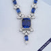 Sapphire Emerald And Pear Diamond Necklace