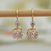 Old Mine Cushion Lab Diamond Dangle Earrings Earrings