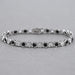 Alternative Bezel Set Round Cut Black Diamond Bracelet Rings