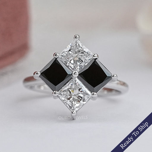 Black Princess Lab Diamond Anniversary Ring Rings