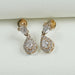 Halo Diamond Step Cut Pear Dangle Earrings Earring
