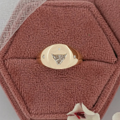 Antique Bull Cut Lab Diamond Wedding Ring Rings