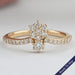 Yellow Gold Round Cluster Diamond Proposal Ring