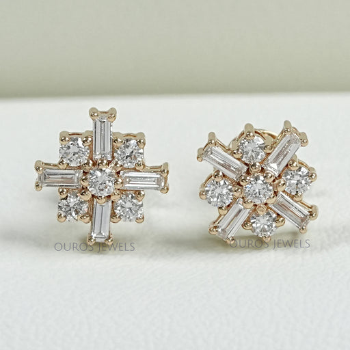 Antique Baguette Cut Lab Diamond Earrings Earring