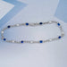 Sapphire Emerald Cut Gemstone Chain Bracelet