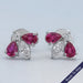 Ruby Pear And Marquise Lab Diamond Stud Earrings