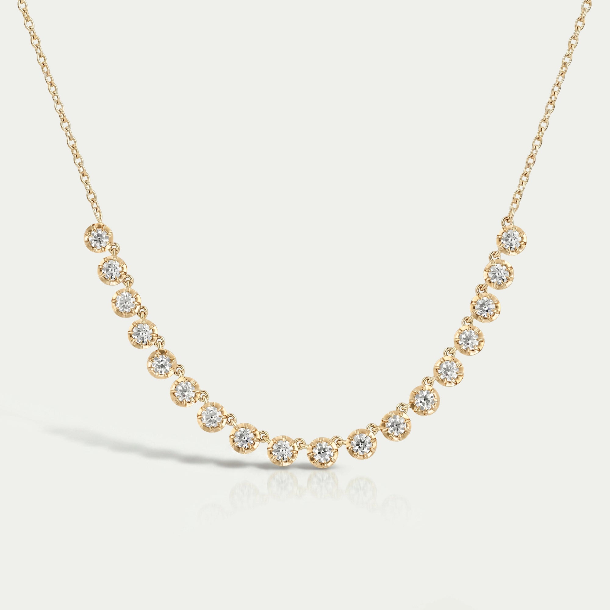 Old European Round Lab Grown Diamond Necklace Necklaces