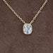 Old Mine Cushion Lab Diamond Bezel Set Pendant Necklaces