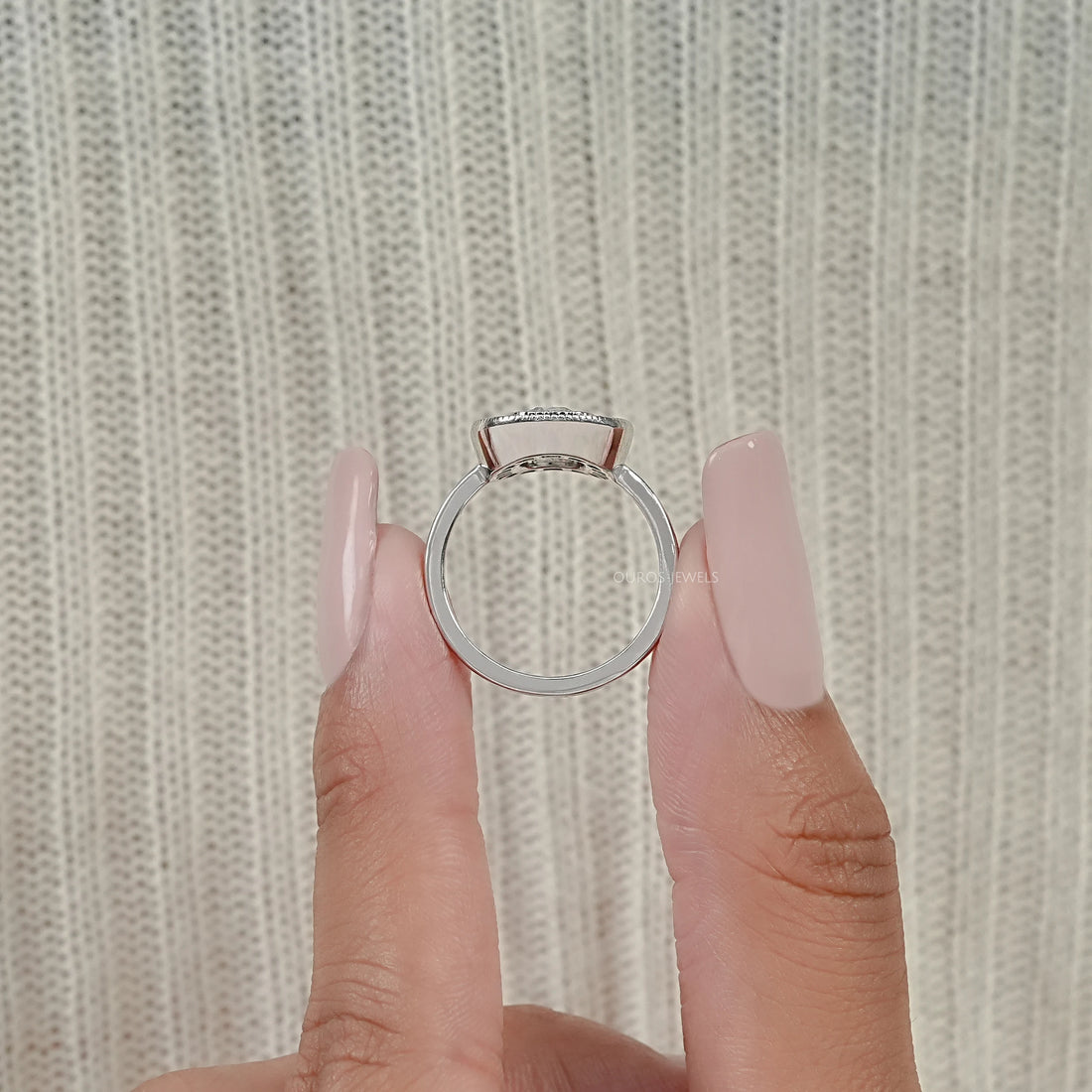 Old Mine Cushion Cut Halo Gemstone Engagement Ring Rings