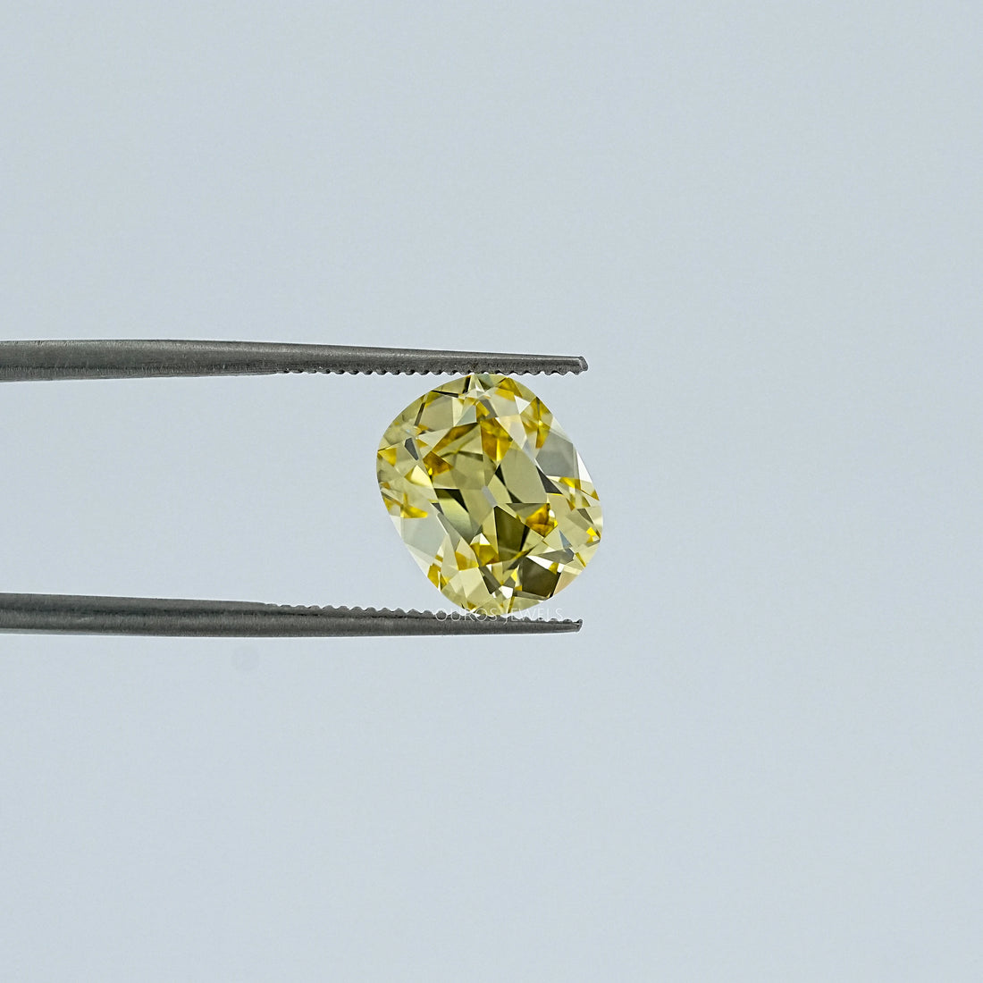 Yellow Old Mine Cushion Cut Lab Grown Diamond