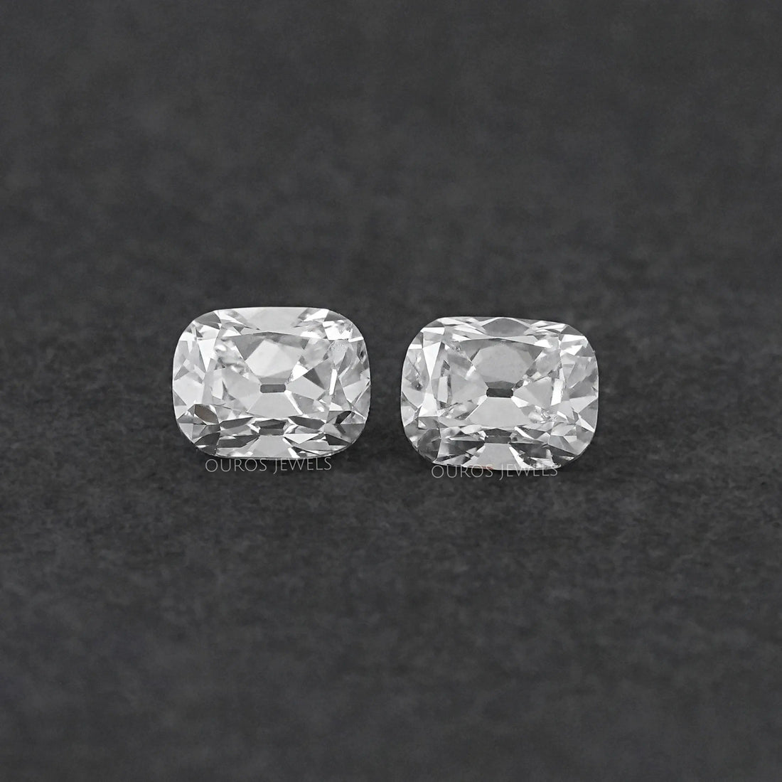 Lab Diamond Old Mine Cushion Matching Pair Loose