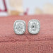Old Mine Cushion Cut Lab Diamond Milgrain Earrings Earrings