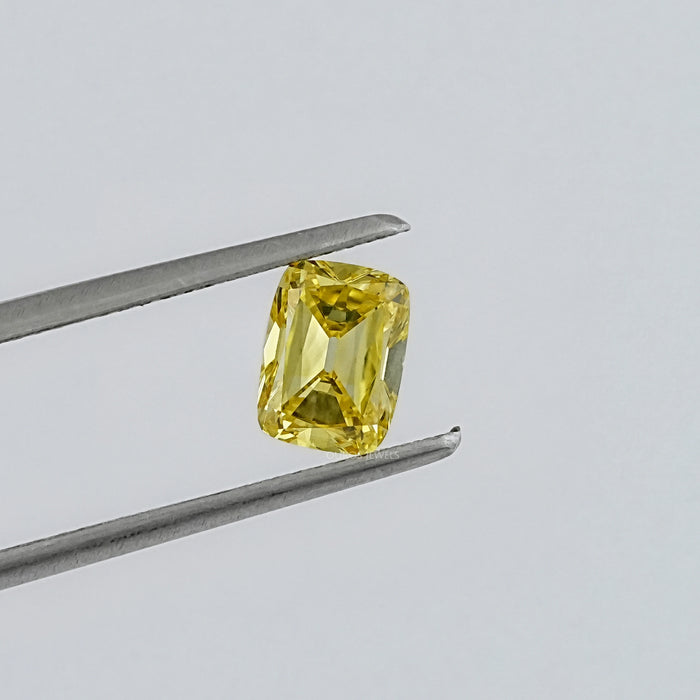 Yellow Old Mine Cushion Lab Grown Loose Diamond Loose