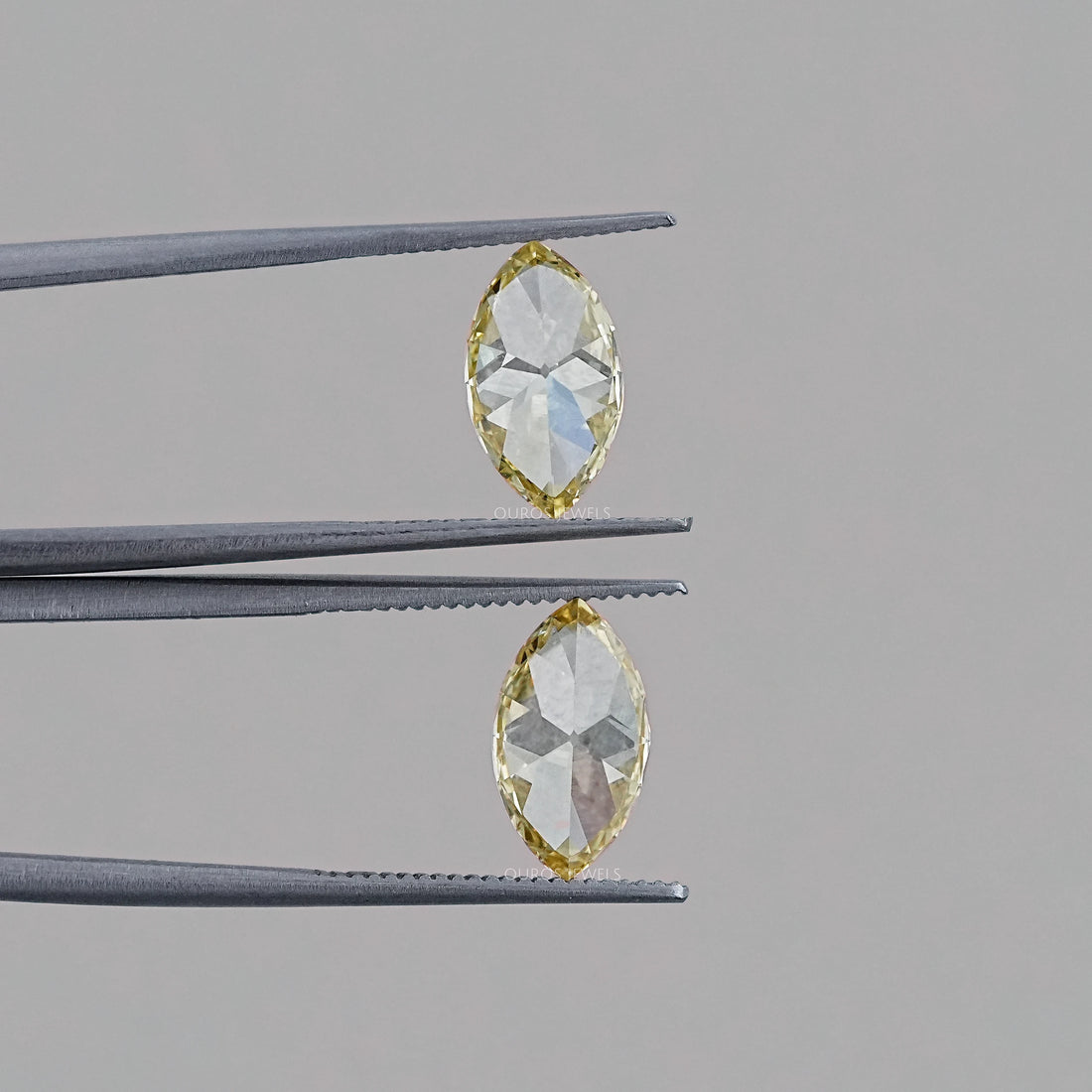 Old Mine Marquise Cut Lab Grown Diamond - Fancy Intense Yellow Loose