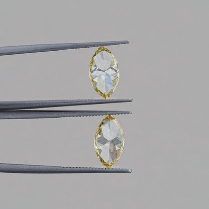 Old Mine Marquise Cut Lab Grown Diamond - Fancy Intense Yellow Loose
