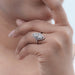 Old Mine Pear Lab Diamond Halo Navette Engagement Ring Ring