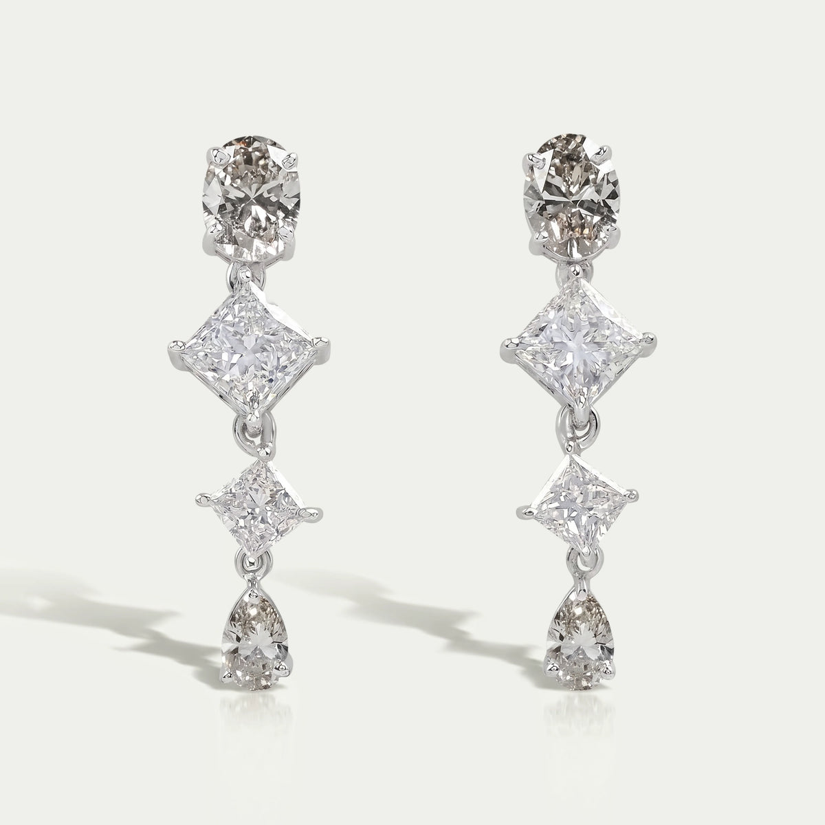 Multi Shape Lab Diamond Drop Earrings Earring
