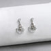 Olive Pear And Round Lab Diamonds Halo Drop Earrings