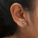Olive Round Cut Lab Diamond Stud Earrings Earring