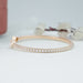 Open Cuff Pear And Round Lab Diamond Bangle Bracelet