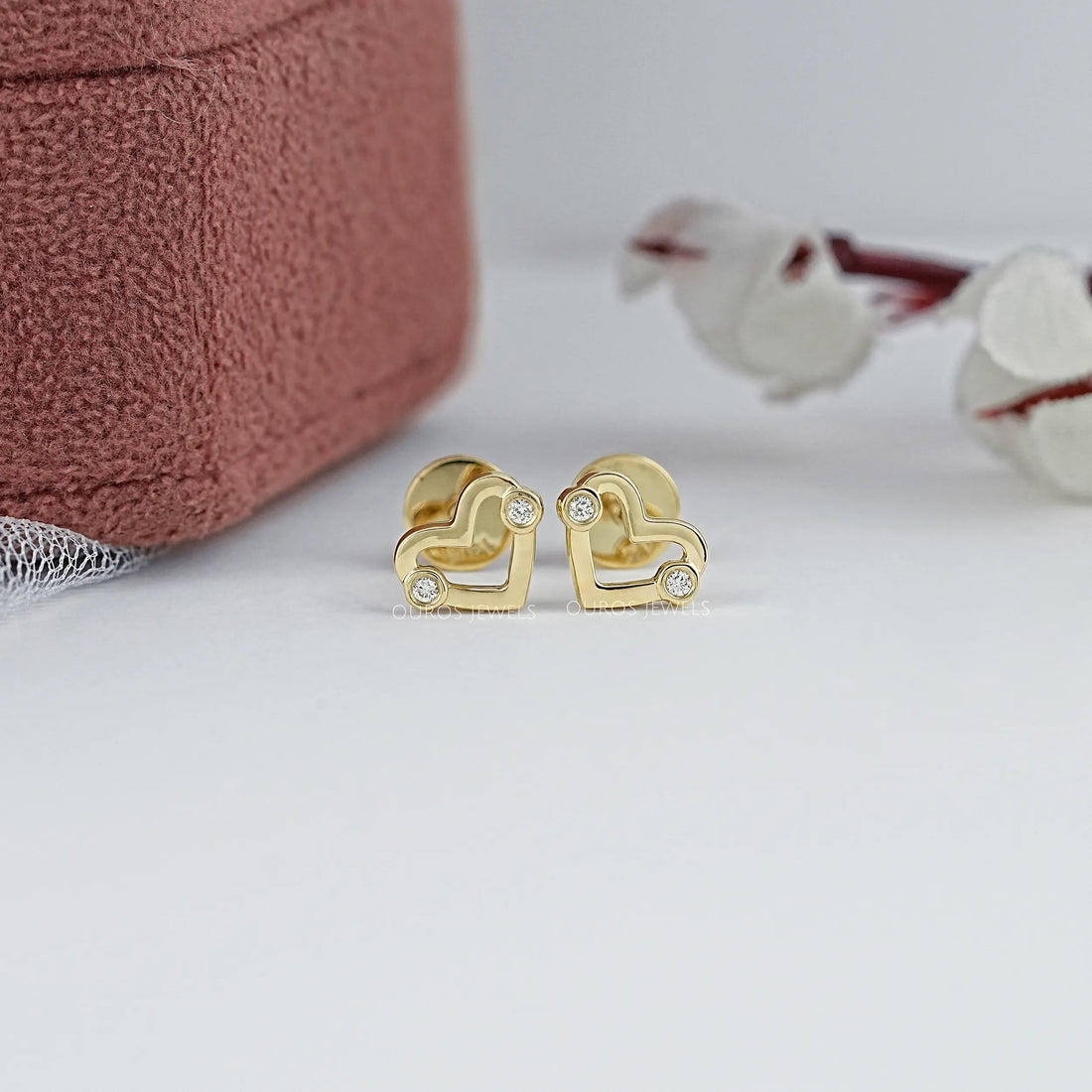 Open Heart Shape Stud Earrings Earring