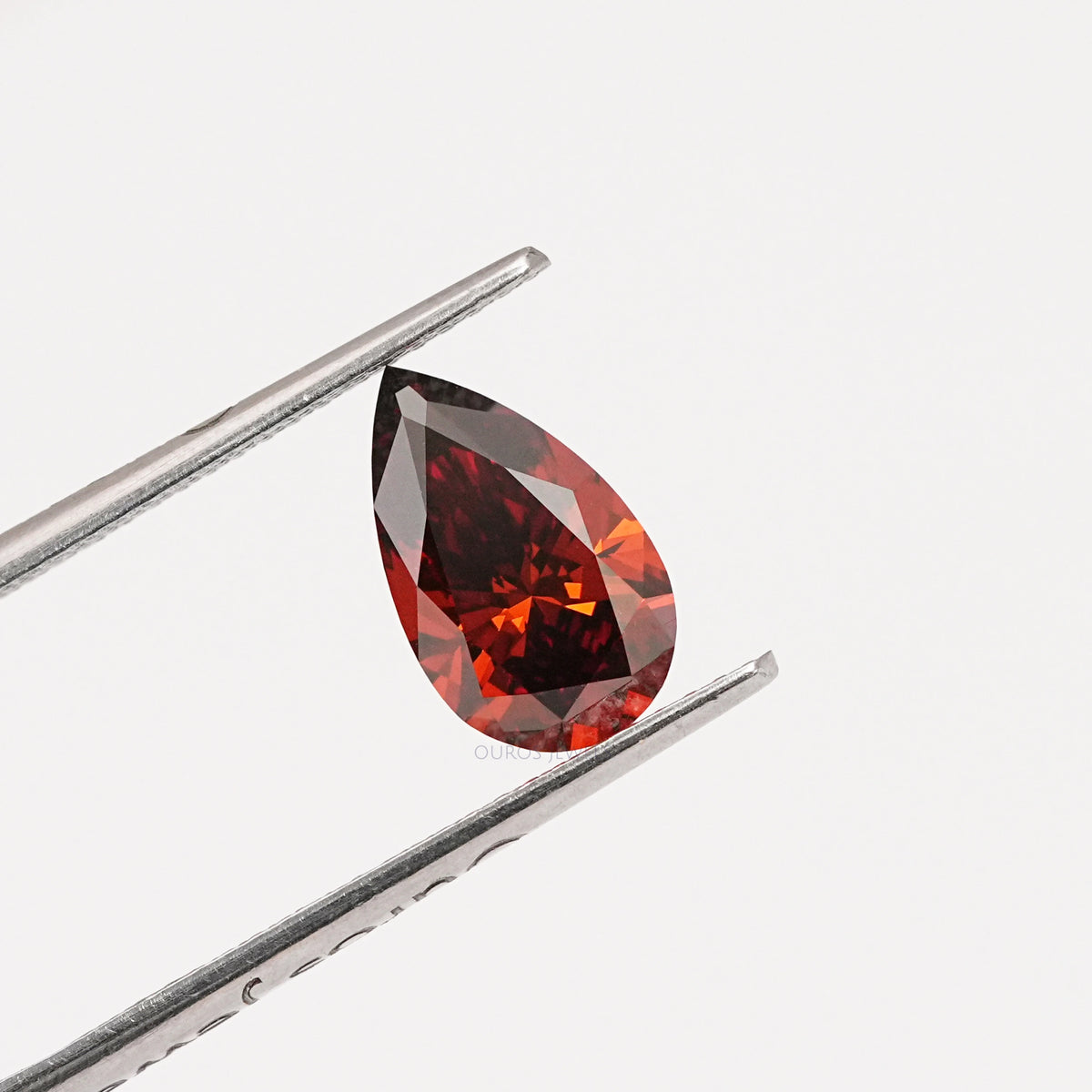 Red Pear Cut Lab Diamond Loose Loose