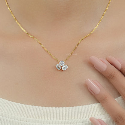 Trio Lab Grown Diamond Pendant Necklaces