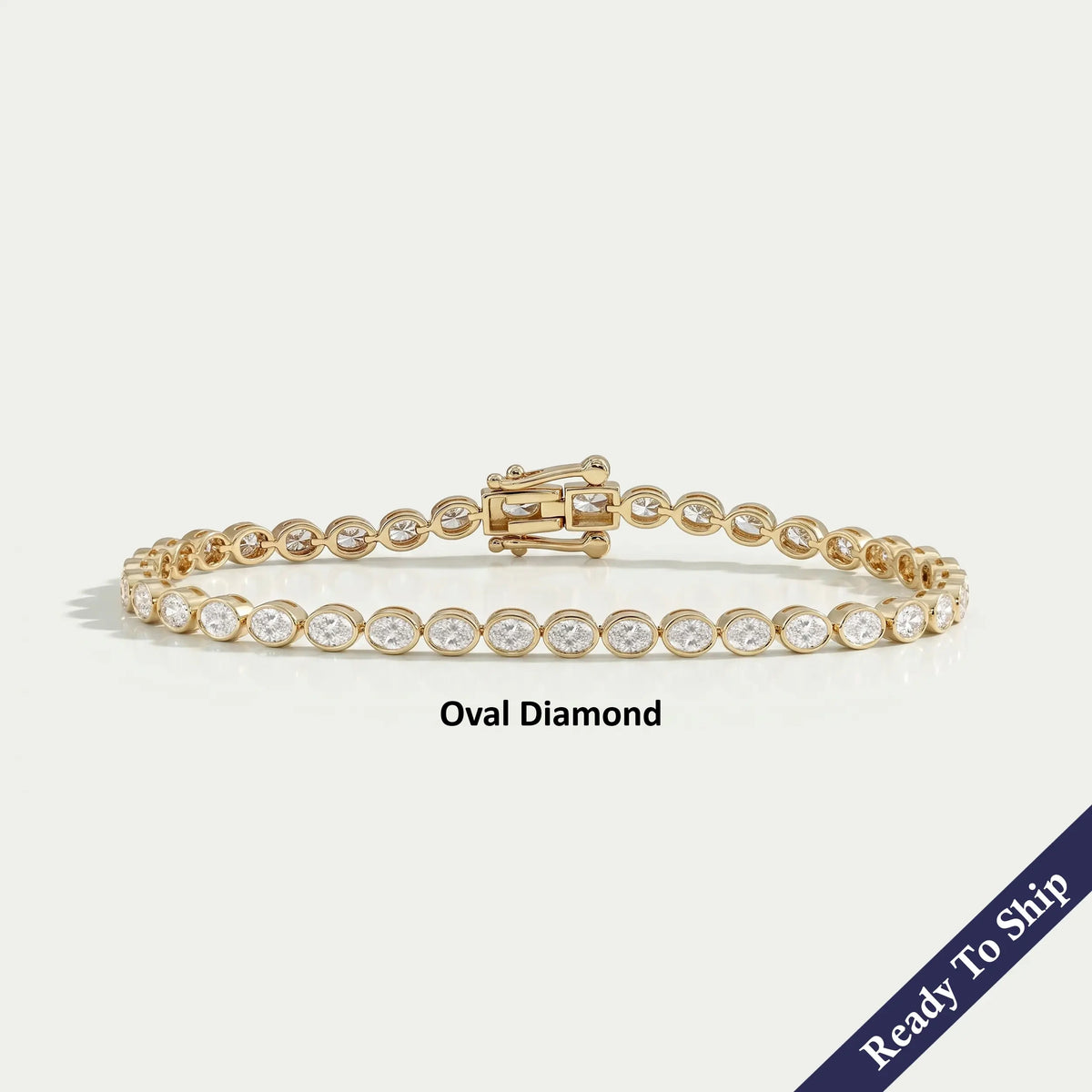 East West Lab Diamond Bezel Set Tennis Bracelet Bracelet