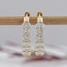 East West Oval Lab Grown Diamond Hoop Earrings Earrings