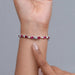 Ruby Oval and Diamond Tennis Bracelet Bracelet