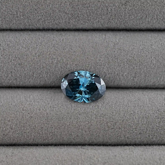 Fancy Deep Blue Oval Lab Grown Loose Diamond Loose