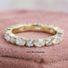 Oval And Round Cut Lab Grown Diamond Eternity Band Rings