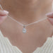 Oval and Round Lab Grown Diamond Halo Pendant Necklaces