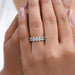 Oval Diamond Eternity Band, Platinum Wedding Band Rings