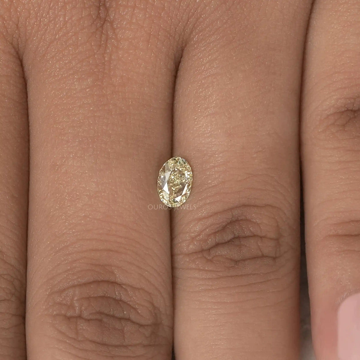 Fancy Yellow Oval Cut Lab Grown Diamond