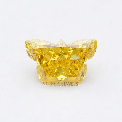 1.55 Carat Yellow Butterfly Cut Lab Diamond