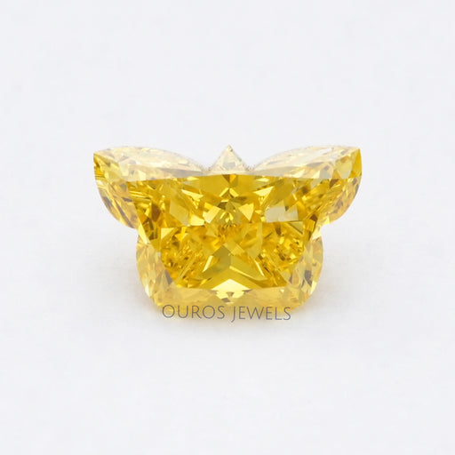 1.55 Carat Yellow Butterfly Cut Lab Diamond
