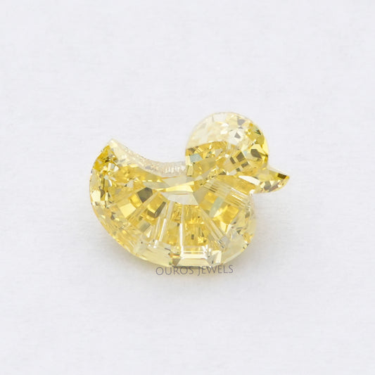 Yellow Duck Cut Lab Grown Diamond